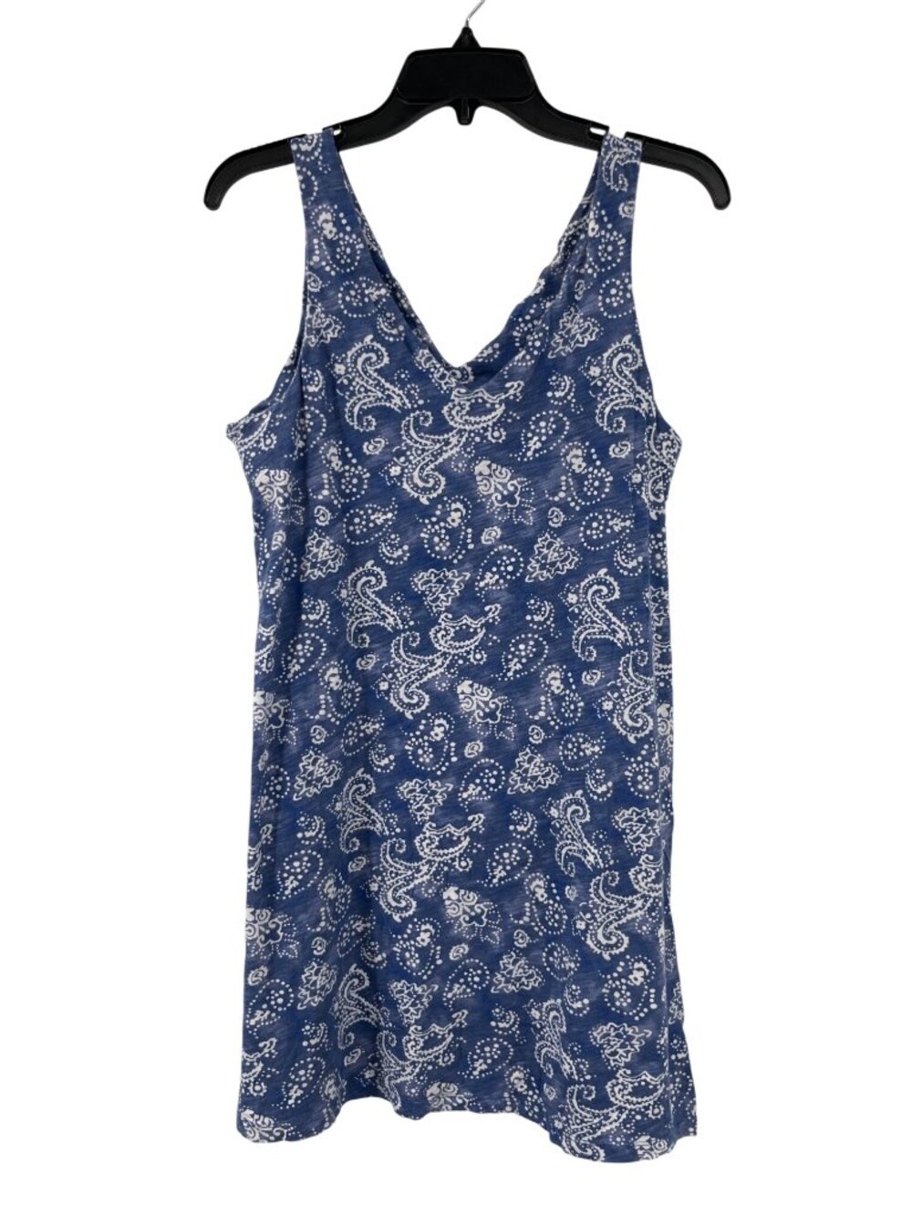 Lauren Ralph Lauren Cotton Dress Womens M Blue White Floral Summer Beach Tunic - Picture 2 of 10